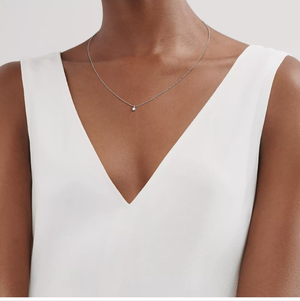 Tiffany & Co Elsa Perretti single diamond necklace